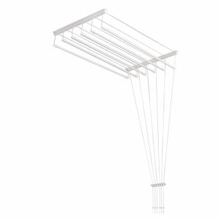 Mennyezeti ruhaszárító 6 rúd fehér hossz: 140 cm