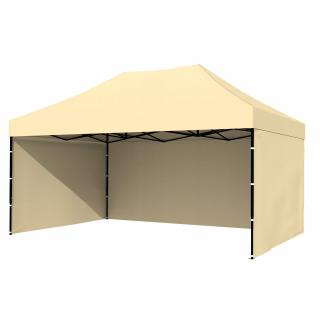 PROFI HQ OLLÓS ACÉL KERTI SÁTOR 3x4,5M BÉZS - MAGAS MINŐSÉG