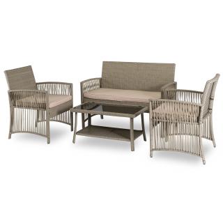 Rattan bútor sötétbézs Filadelfia