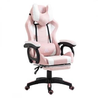 Rózsaszín gamer szék műbőr Student  + ingyenes masszázspárna