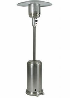 Teraszfűtő rozsdamentes acél 221 cm