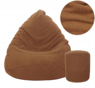 Ülőzsák lábtartóval barna Teddy