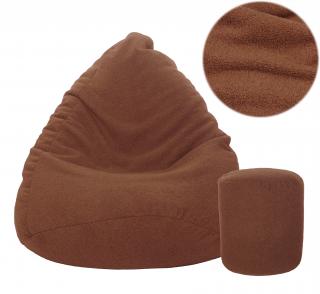 Ülőzsák lábtartóval sötétbarna Teddy