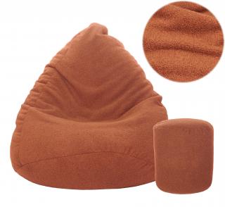 Ülőzsák lábtartóval világosbarna Teddy