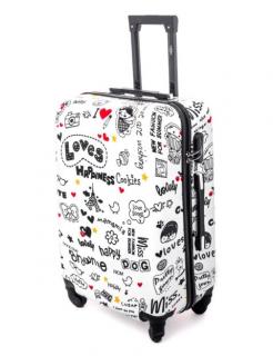 Utazóbőrönd Trendy  + ingyenes kozmetikai táska Vzor: Loves L