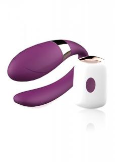 V-VIBE PÁROS VIBRÁTOR PURPLE VEZÉRLÉSSEL