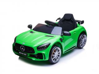 Zöld Mercedes GTR elektromos kisautó