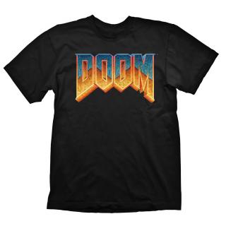 Doom - Classic Logo póló Sizes: L