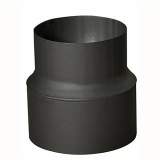 Cső alakú füstcső szűkíto 130/120 mm (h.160 mm), 1,5 mm, fekete