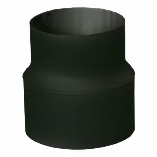 Cső alakú füstcső szűkíto 180/130 mm (h.160 mm), 1,5 mm, fekete