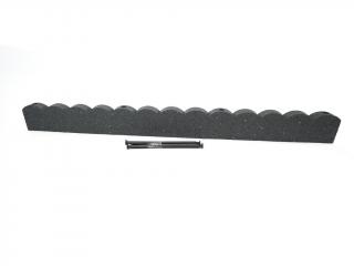 Kerti szegély Scalloped szürke 120 cm, gumi (szögekkel együtt)