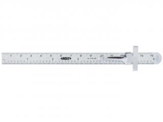 Acél vonalzó csúsztatható klippel 0-150/1 mm - Insize