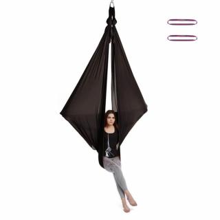 Aerial Yoga Hammock AIR háló Fly jógához és Aerial jógához - 7 m  Certifikát kvality Szín: Fekete