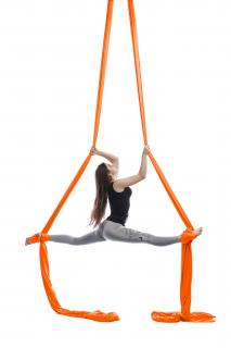 Aerial Yoga JUST Perfect Set háló és karabiner szett Fly és Aerial jógához, gyermekek számára - 7 m  Certifikát kvality Szín: Narancssárga