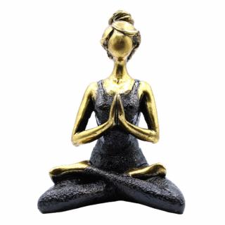 AWG Yoga Lady manöken Namasté - bronz - fekete 24 cm