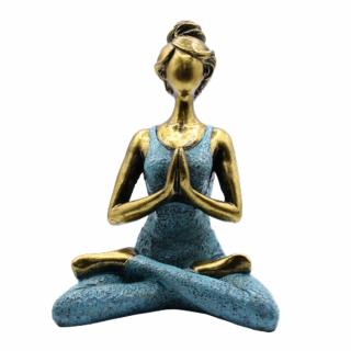 AWG Yoga Lady manöken Namasté bronz - türkiz 24 cm