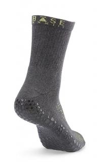 Base 33 sport férfi csúszásgátló zokni Crew Grip Slate Grey magas sötétszürke Méret: L 43-45