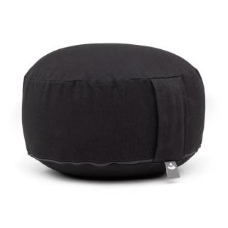 Bodhi meditációs párna RONDO BASIC 30 x20 cm-es tönkölytöltéssel Szín: Fekete