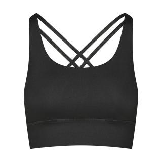 Bodhi Niyama Essentials Crossed Sports Bra sportmelltartó fekete Méret: L