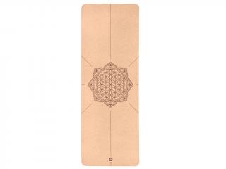 Bodhi PHOENIX Yoga Cork parafa jógaszőnyeg AZ ÉLET VIRÁGA mintával 185 x 66 cm x 4 mm