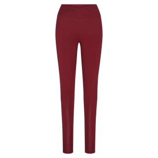 Bodhi Yoga Yamadhi Basic Leggings keresztezett derékrésszel BIO pamut leggings bordó-piros Méret: L