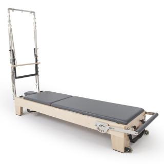 Elina Pilates Elite Wood Reformer 245 cm Szín: Szürke toronnyal