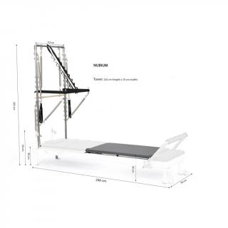 Elina Pilates Nubium Reformer 249 cm Szín: Tower