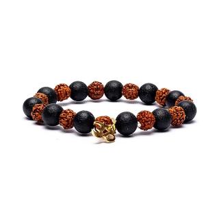 Flexity Rudraksha karkötő Típus: Lava rock OHM