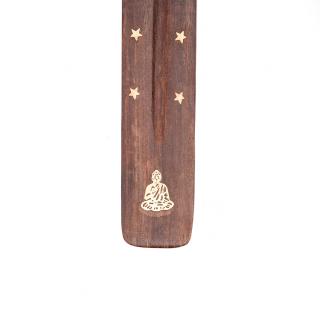 Füstölő pálca tartó - fa 26 cm Típus: Buddha
