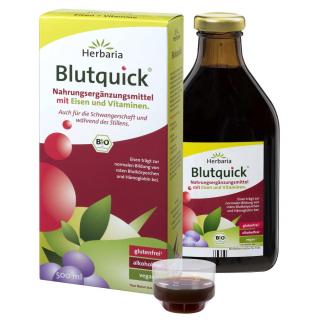 Herbaria Blutquick® (Bloodquick) organikus lé vassal és vitaminokkal, alkohol nélkül 250 ml, 500 ml Térfogat: 250 ml