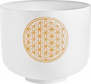 MEINL Crystal Singing Bowl Flower Of Life hangtál 20 cm 128 Hz kalapáccsal, C5 hang