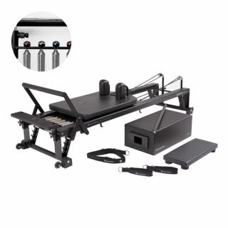 Merrithew V2 Max Reformer 255 cm, kiegészítőkkel Típus: Jet Black Precision Gearbar bundle