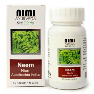 Nimi Neem (indiai Zederach) kapszula bőrproblémákra, baktériumokra és vírusokra - BDiH 60 db