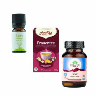 NŐI EGÉSZSÉG Csomag - Levendula, Yogi Women's Tea, Organic India Női egészség kapszula hormonális egyensúlyért