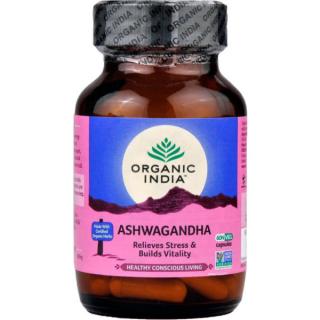 Organic India Ashwagandha kapszula 60 db energia, vitalitás, szex