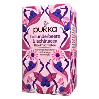 Pukka Herbs ájurvédikus gyümölcsös tea bodzabogyó & echinacea, 20 tasak