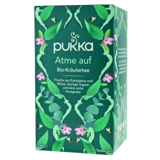 PUKKA Herbs Breathe Up ájurvédikus bio tea eukaliptusszal, mentával és gyömbérrel 20 tasak