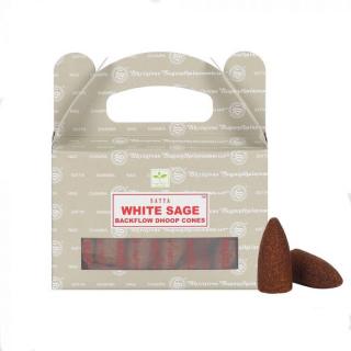 Satya illatosító kúp  Áramló Füst   White Sage 24 db-os csomag