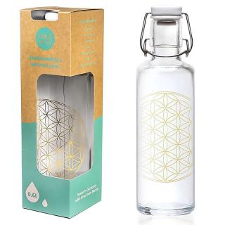 Soulbottle üvegpalack Flower of Life / Lotus szimbólummal 600 ml Típus: Flower of Life