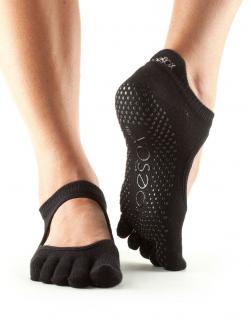 Toesox Fulltoe Bellarina Grip csúszásgátló zokni Black Méret: L 43-45