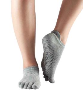 Toesox Fulltou Heather Grey Low Rise csúszásgátló zokni Méret: M 39-42,5