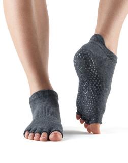 ToeSox Halftoe Low Rise csúszásgátló zokni Charcoal szürke Méret: L 43-45