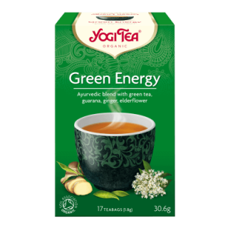 Yogi Tea, Green Energy ájurvédikus zöld tea guaranával 17 × 1,8g