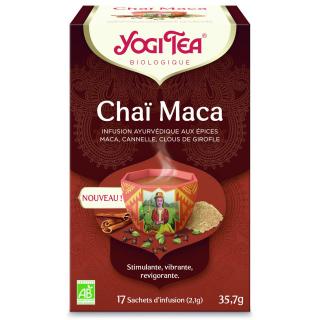 Yogi Tea Maca Chai ájurvédikus gyógytea szegfűszeggel és fahéjjal 17 x 2,1 g