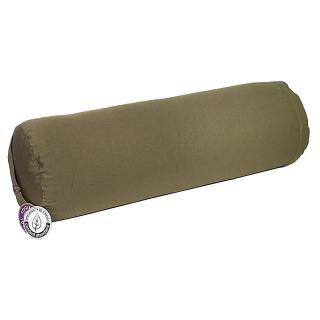 Yogi & Yogini Bolster jógahenger ECO hajdina 100% bio pamut 60 x 16 cm Szín: Zöld (olajbogyó)