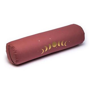 Yogi & Yogini Bolster jógahenger ECO szimbólummal hajdina 100% bio pamut 60 x 16 cm Szín: Rózsaszín