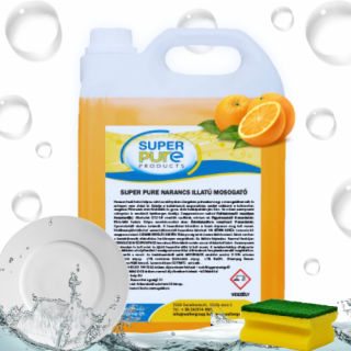 Super Pure Wash -Kézi mosogatószer narancs illattal 5 liter