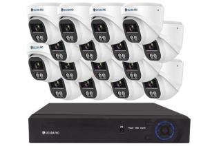 Securia Pro IP kamerarendszer NVR16CHV4S-W DOME smart, fehér Felvétel: 2 TB merevlemez