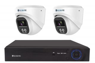 Securia Pro IP kamerarendszer NVR2CHV4S-W DOME smart, fehér Felvétel: 2 TB merevlemez