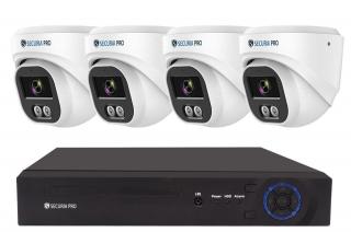 Securia Pro IP kamerarendszer NVR4CHV4S-W DOME smart, fehér Felvétel: 8 TB merevlemez